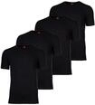 T-Shirt S.OLIVER "T-Shirt 4er Pack", Herren, Gr. M, schwarz, Obermaterial: 95%