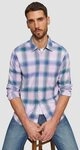 s.Oliver Langarmhemd Hemd Regular Fit: Kariertes Hemd aus Baumwollstretch mit