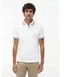 Tommy Hilfiger Poloshirt TIPPED SLIM FIT POLO mit Kontrast-Details wei&szlig; S (46)