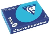 CLAIREFONTAINE Drucker- und Kopierpapier Clairefontaine Papier, blau. DIN A4,...
