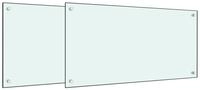 vidaXL K&uuml;chenr&uuml;ckwand K&uuml;chenr&uuml;ckwand Spritzschutz 2 Stk Wei&szlig; 80x40 cm...