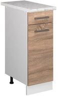 Vicco Unterschrank R-Line, Sonoma/Wei&szlig;, 30 cm, AP Marmor (1-St)