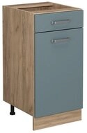 Vicco Unterschrank R-Line, Blau-Grau/Goldkraft Eiche, 40 cm ohne Arbeitsplatte...