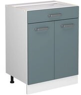 Vicco Unterschrank R-Line, Blau-Grau/Wei&szlig;, 60 cm mit Schublade, ohne...