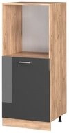 Vicco Herdumbauschrank R-Line, Anthrazit Hochglanz/Goldkraft Eiche, 60 cm (1-St)