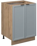Vicco Unterschrank Fame-Line, Hellblau-grau/Goldkraft Eiche, 60 cm ohne...