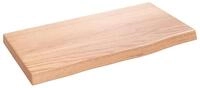 vidaXL Regal Wandregal Hellbraun 40x20x2 cm Massivholz Eiche Behandelt, 1-tlg.