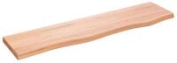 vidaXL Regal Wandregal Hellbraun 80x20x2 cm Massivholz Eiche Behandelt, 1-tlg.