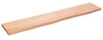 vidaXL Regal Wandregal Hellbraun 100x20x2 cm Massivholz Eiche Behandelt, 1-tlg....
