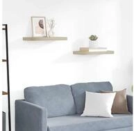 vidaXL Wandregal vidaXL Schwebende Wandregale 2 Stk. Eichefarben 50x23,5x3,8cm...