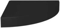 vidaXL Wandregal, Eck-Schweberegal Schwarz 25x25x3,8 cm MDF