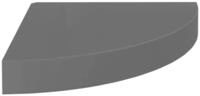 vidaXL Eckregal 25 x 25 x 38 cm Eck-Schweberegal Hochglanz-Grau 25x25x3,8 cm MDF