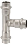 Viega Wasserrohr Viega Sanpress Inox T-St&uuml;ck, Modell 2318, 22-15-22 mm