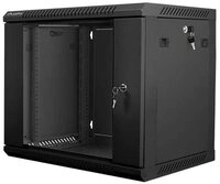 Lanberg Wandgeh&auml;use Lanberg WF01-6409-10B Rack 9U Wandmontiertes Regal Schwarz
