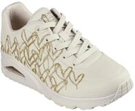 Skechers UNO-GOLDEN HEART Sneaker Freizeitschuh, Schn&uuml;rschuh mit goldfarbenen