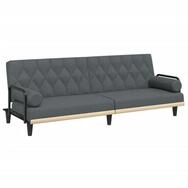 vidaXL Schlafsofa, Sofa mit Armlehnen Dunkelgrau Stoff