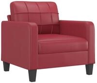 vidaXL Sessel, Loungesessel Weinrot 60 cm Kunstleder