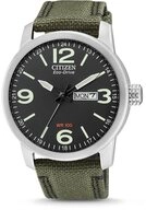 Citizen Solaruhr, Herren Analog Quarz Uhr mit Nylon Armband BM8470-11EE