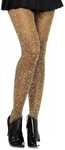 Leg Avenue Feinstrumpfhose Sternenstaub Strumpfhose schwarz Goldener Glitzer auf