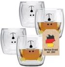 Intirilife Thermoglas, 4-tlg., Glas, 4x Borosilikatglas Thermoglas B&auml;r Design...