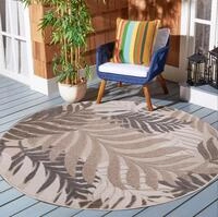 Sanat Teppich Floral Outdoor, auch als L&auml;ufer und Rund, rund, H&ouml;he: 6 mm, In-...