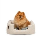 lionto Tierkissen mit herausnehmbarem Wendekissen, 60x50 cm beige, Textil,