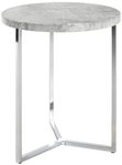 HAKU Beistelltisch Beistelltisch betonoptik chrom - Sofatisch Metall,MDF- H 54...