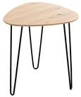 HAKU Beistelltisch Beistelltisch Eiche-Sofatisch schwarz, MDF, Metall-B 40xH...