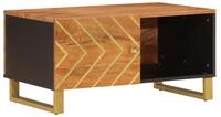 vidaXL Ablagetisch, Couchtisch Braun und Schwarz 80x50x40 cm Massivholz Mango