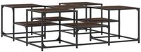 vidaXL Couchtisch Couchtisch Braun Eichen-Optik 121x121x40 cm Holzwerkstoff...