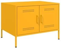 vidaXL Couchtisch Couchtisch Senfgelb 68x50x50,5 cm Stahl (1-St)