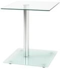 HAKU Beistelltisch Beistelltisch alu - Sofatisch Sicherheitsglas - B 40 x H 52...