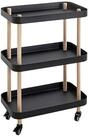 HAKU Beistelltisch Beistelltisch natur-Sofatisch schwarzes Metall-B 50 x H 76 x...