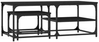 vidaXL Couchtisch Satztische 2 Stk. Schwarz Holzwerkstoff (2-St)