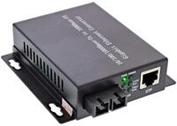 Inline Netzwerk Media Konverter 10/100/1000Mb/s TP zu LWL (SC Duplex), SM...