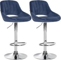 CLP Barhocker Milet Samt (Set, 2er), Samtbez&uuml;ge, h&ouml;henverstellbar, drehbar