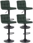 CLP Barhocker Feni Samt (Set, 4er), drehbar und stufenlos h&ouml;henverstellbar