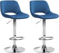 CLP Barhocker Camden (Set, 2er), mit Samt-Bezug, h&ouml;henverstellbar
