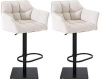 CLP Barhocker Damaso (Set, 2er), mit Stoffbezug, h&ouml;henverstellbar