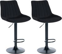 CLP Barhocker Toni Stoff (Set, 2er), drehbar und stufenlos h&ouml;henverstellbar