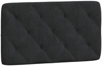 vidaXL Bett Kopfteil-Kissen Schwarz 80 cm Samt (1-tlg)