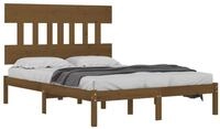 vidaXL Bett Massivholzbett Honigbraun 200x200 cm