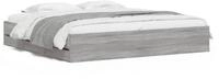 vidaXL Bettgestell, Bettrahmen mit Schubladen Grau Sonoma 200x200cm...
