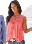Crepebluse BUFFALO, Damen, Gr. 34, orange (koralle), Cr&ecirc;pe, Obermaterial: 100%