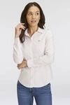 Langarmbluse GANT "New Slim Stretch Oxford Blouse", Damen, Gr. 38, rosa (light pink),