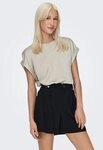 ONLY Kurzarmshirt ONLLIEKE S/S SATIN MIX TOP WVN NOOS regular fit, Web, Polyester,