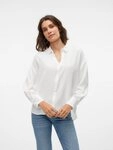 Vero Moda Langarmbluse VMMELANEY QUEENY LS SHIRT WVN NOOS Kunstfaser, loose fit