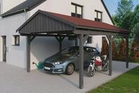 Skanholz Einzelcarport Fichtelberg, BxT: 423x566 cm, 379 cm Einfahrtsh&ouml;he, mit...