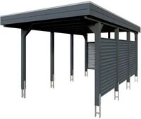 Skanholz Einzelcarport Friesland Set 11, BxT: 314x555 cm, 241 cm Einfahrtsh&ouml;he