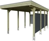 Skanholz Einzelcarport Friesland Set 11, BxT: 314x555 cm, 241 cm Einfahrtsh&ouml;he